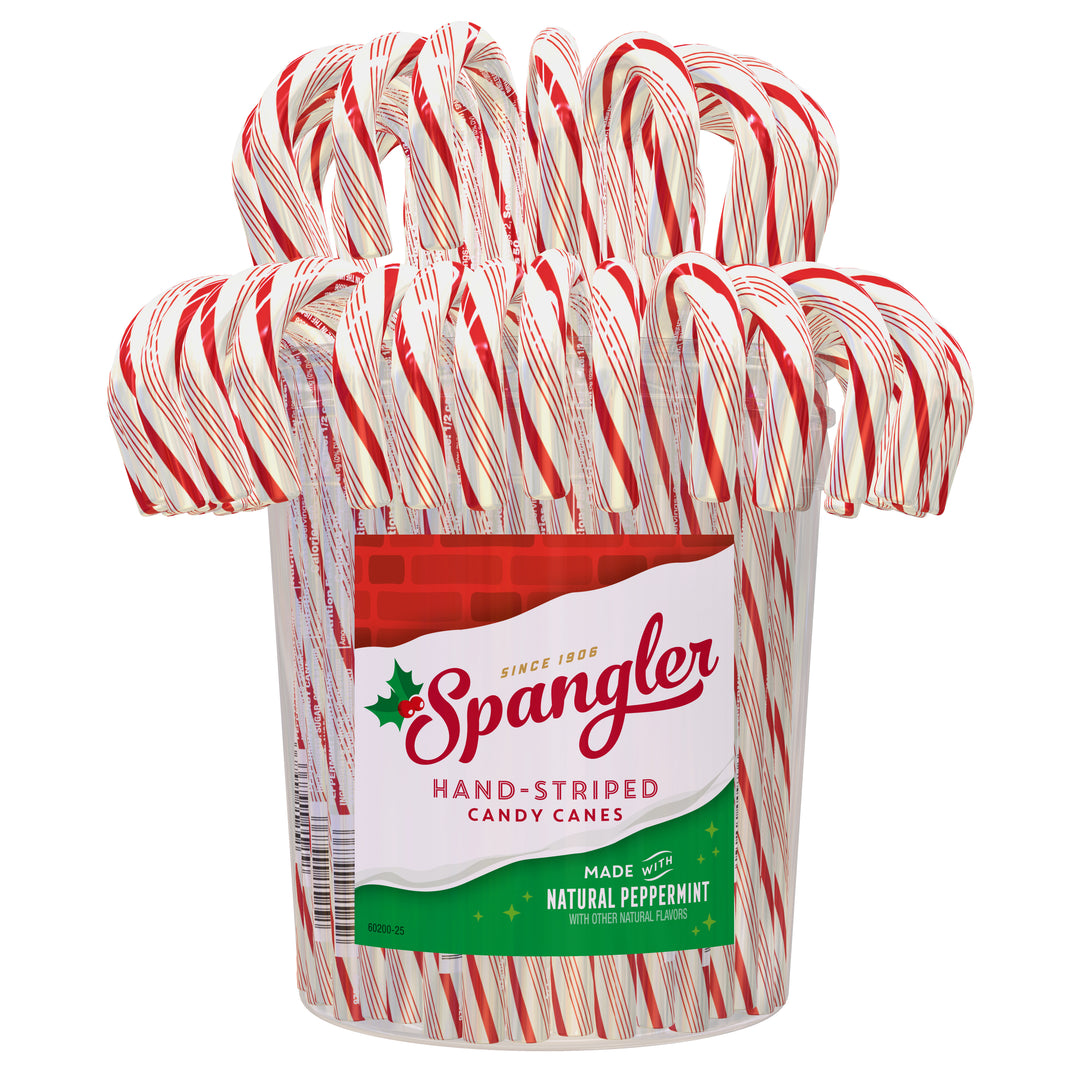Image: Spangler candy canes in jar