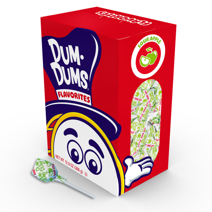 Dum Dums Sour Apple - 50 Count