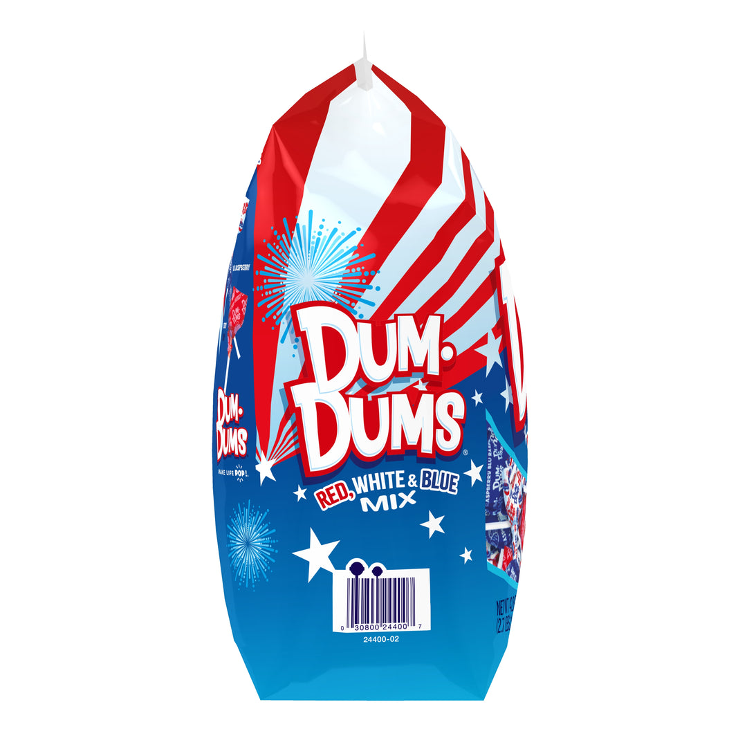 Dum Dums Red, White & Blue Mix – 250 Count Bag