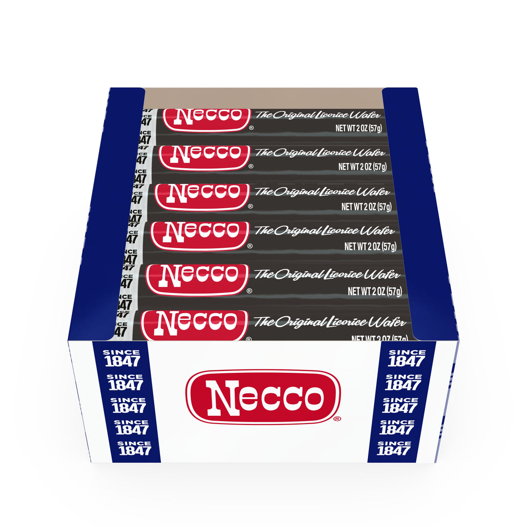 NECCO Licorice Wafers - 18 Count Rolls