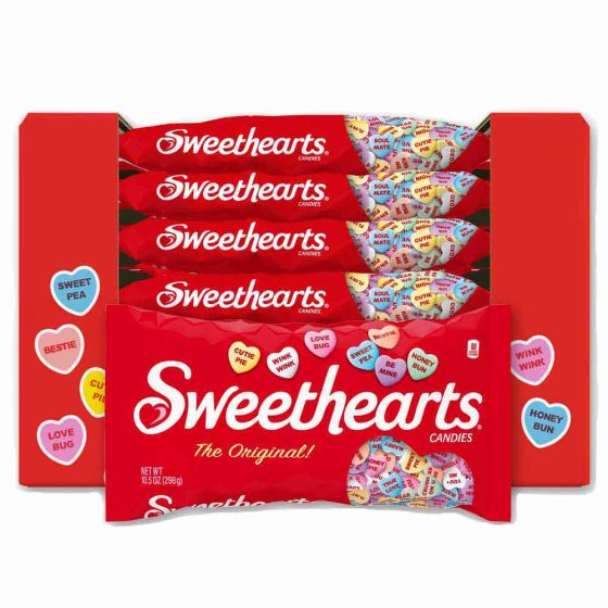 Carousel Image: box of 12 bags of Sweethearts